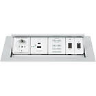 Extron Cable Cubby F55 Cable Cubby F55 unpopulated for double, full and half size Flex55 modules, finished in Aluminium