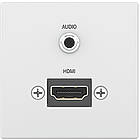 Extron Flex55 SuperPlate 150 Flex55 HDMI and Stereo Audio pass-throughs finished in white