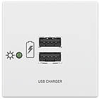 Extron Flex55 USB PowerPlate 102 Flex55 Two powered USB Outlets finished in white