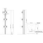 Multibrackets 0314 M Floorstand Column Pro MBFSC2U 180 VESA 75/100 | Multi-monitor freestanding or bolt-down stand product image