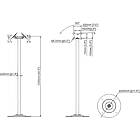 Multibrackets 3069 M Pro Series Single Pole Floorbase B2B|Dual Monitor Bolt-Down Stand product image