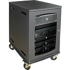 Unicol AVR7 Deep AV Media Rack Cabinet Trolley (580w × 890h × 765d with in-built rack mounting; 642mm Rack Depth)