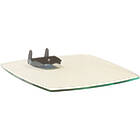 Unicol AXGS {calcProductGroup} 50×40cm Polished Edge Toughened Glass Shelf