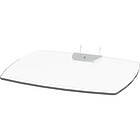 Unicol AXGS Axia 50×40cm Polished Edge Toughened Glass Shelf finished in white product image
