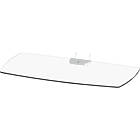 Unicol AXWS Axia 78×39cm Polished Edge Toughened Glass shelf finished in white product image