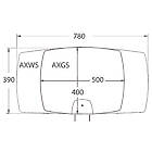 Unicol AXWS Axia 78×39cm Polished Edge Toughened Glass shelf product image