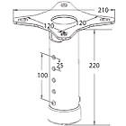 Unicol CP1E Single Column Stepped Ceiling Plate, Max 60.00kg product image