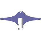 Unicol CP4 Single Column Large Stub Ceiling Plate, Max 60.00kg finished in white product image