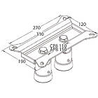 Unicol CP8 Twin Column Ceiling Plate with 110mm Centres, Max Load 200kg product image
