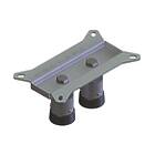 Unicol CP8 Twin Column Ceiling Plate with 110mm Centres, Max Load 200kg finished in silver product image