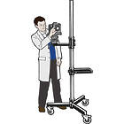 Unicol CS2000 Fixed Single Column Studio Camera Trolley with Shelf product image