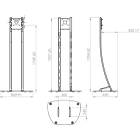 Unicol PA2U1 Parabella Monitor Plinth Stand Excl Bracket product image