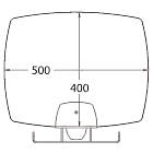 Unicol PARAG2S Parabella 500mm × 456mm Polished Edge Toughened Glass Shelf product image