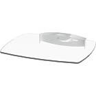 Unicol PARAG2S Parabella 500mm × 456mm Polished Edge Toughened Glass Shelf finished in white product image