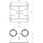 Unicol PS2 Twin Column Adaptor for Pozimount/Xactmatch Wall Mounts product image