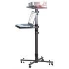 Unicol S-3350-PB-AP Adjustable height projector trolley with laptop shelf (84–128cm height adjustable, telescopic column)
