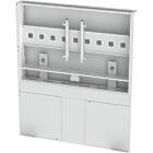 Unicol SUM5BD Summit Bolt-Down Single Screen Video Conference Wall finished in white product image