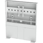 Unicol SUM7FS Summit Free-standing Single Screen Video Conference Wall finished in white product image