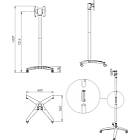 Unicol TVT1 Tevella trolley for screens up to 32 inches product image