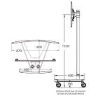 Unicol VSB-1500x2-VMSV Unicol VS1000 K base modular Monitor/TV Trolley product image