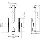Vogels C1544S Monitor/TV Ceiling Mount Kit product image