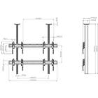 Vogels CVW2255 2×2 Video Wall Ceiling Mount product image