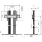 Vogels FD1564B TV/Monitor Plinth Floor Stand with Tilt - Black product image