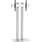 Vogels FD1584S TV/Monitor Plinth Floor Stand with Tilt - Silver ({calcScreenSizeRangeINCH} / {calcMaxLoadText}; VESA {calcVESARange}; Max {calcScreenCentreHeightMaxCM} to screen centre; {DegTilt} Tilt)