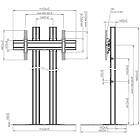 Vogels FD1884S TV/Monitor Plinth Floor Stand with Tilt - Black product image