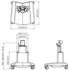 Vogels PFT 2515 Low Level Adjustable Height LCD/LED monitor trolley up to 65″ product image