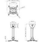 Vogels PPC 1540S Universal Adjustable Projector Ceiling Mount product image