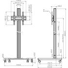 Vogels T2044S Connect-It Trolley Height Adjustable Monitor Trolley finished in Black & Silver product image