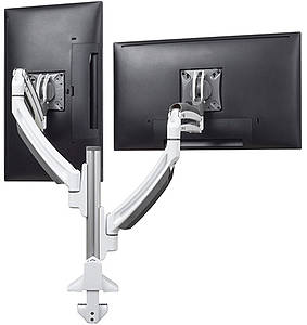 Kontour Twin Monitor Desk Mount in White