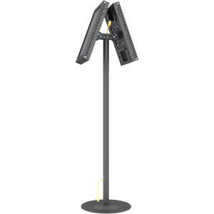 M Pro Series Single Pole Floorbase B2B Dual Monitor Bolt-Down Stand