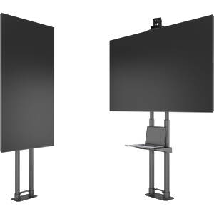 M Public Floormount Basic 180 bolt-down stand incl shelf & camera holder