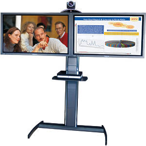 Avecta Twin-Screen Hi-Level Plinth Stand