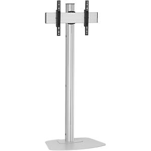 Monitor/TV Plinth Floor Stand with tilt- Silver