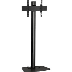 TV/Monitor Plinth Floor Stand with Tilt - Black