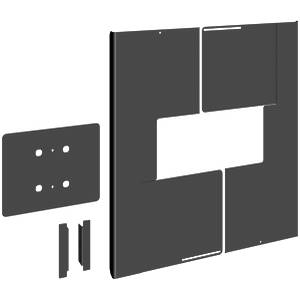 Back cover for 50–55″ monitors in portrait orientation