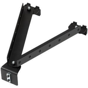 Wall support sliding bracket basic - short finished in Black