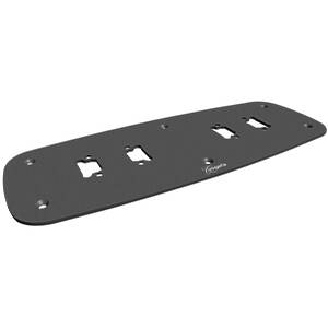 Connect-it Bolt down plate for twin columns, finished in black