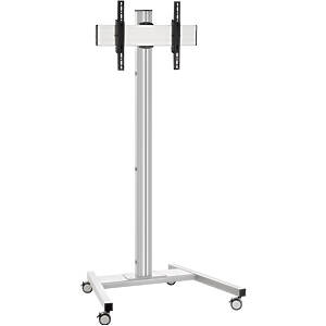Connect-It Trolley Height Adjustable Monitor Trolley finished in Black & Silver